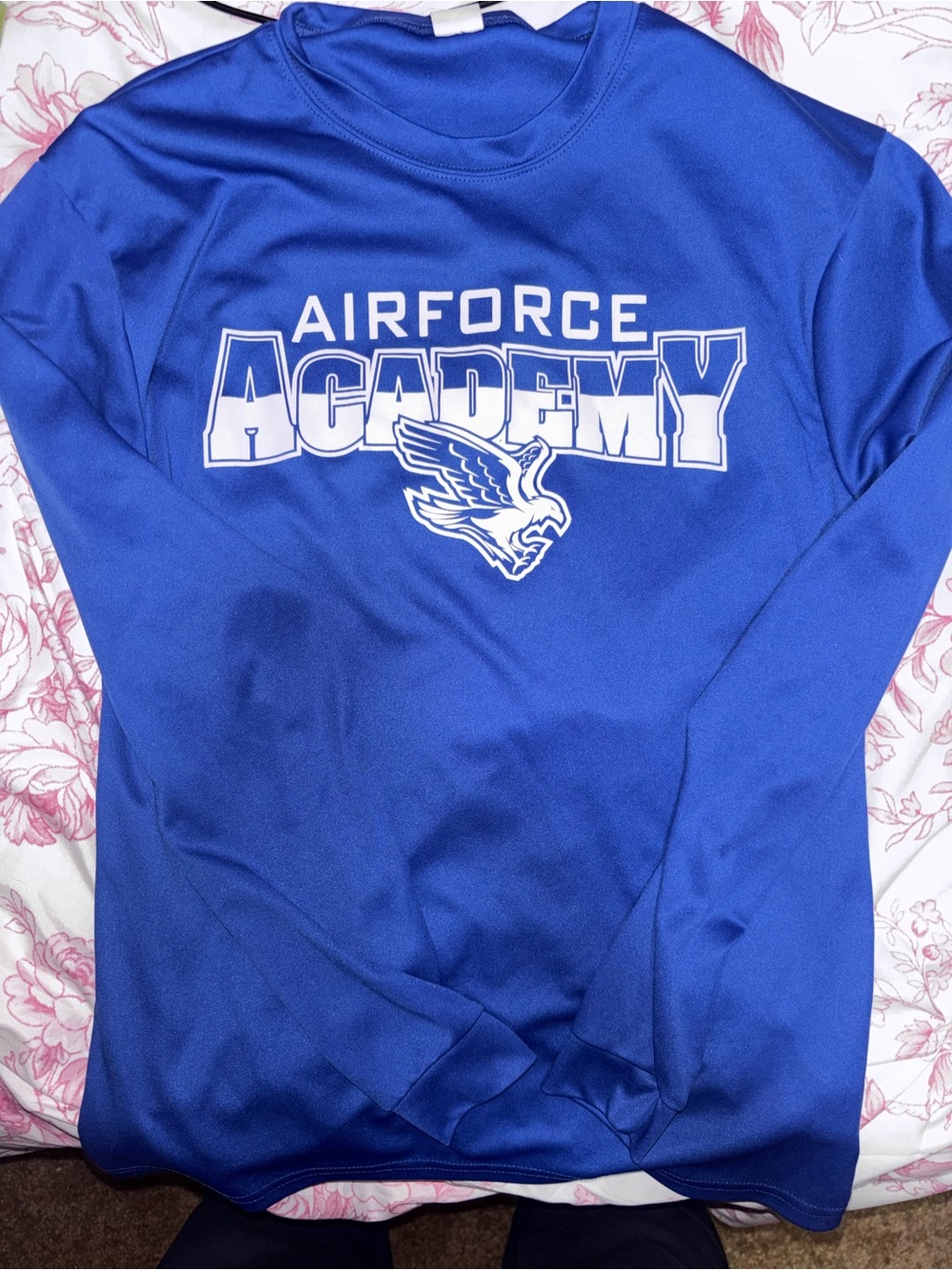 Airforce Academy Blue Long-Sleeve Performance Top small